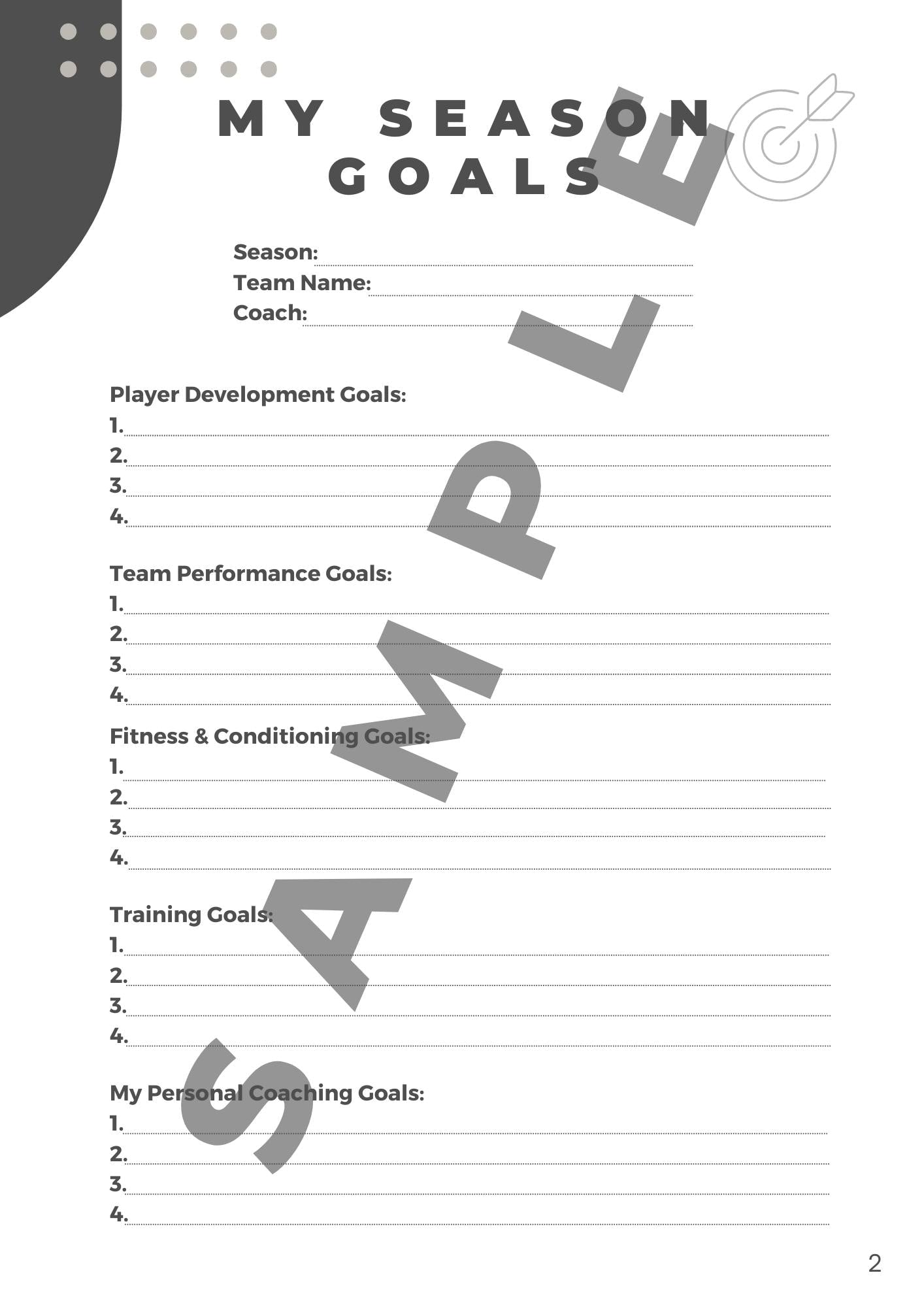 Netball Coaching Handbook - 20 Week season Planner - 132 Pages - White - Physical Copy