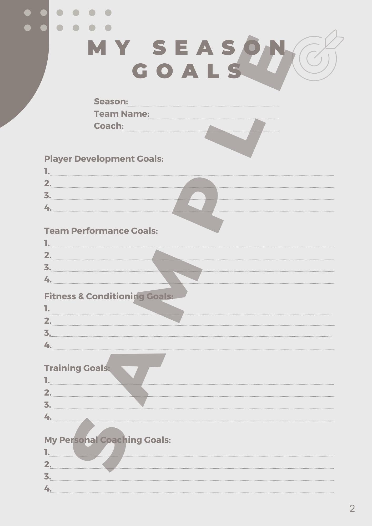 Netball Coaching Handbook - 20 Week season Planner - 132 Pages - Black & White - Physical Copy