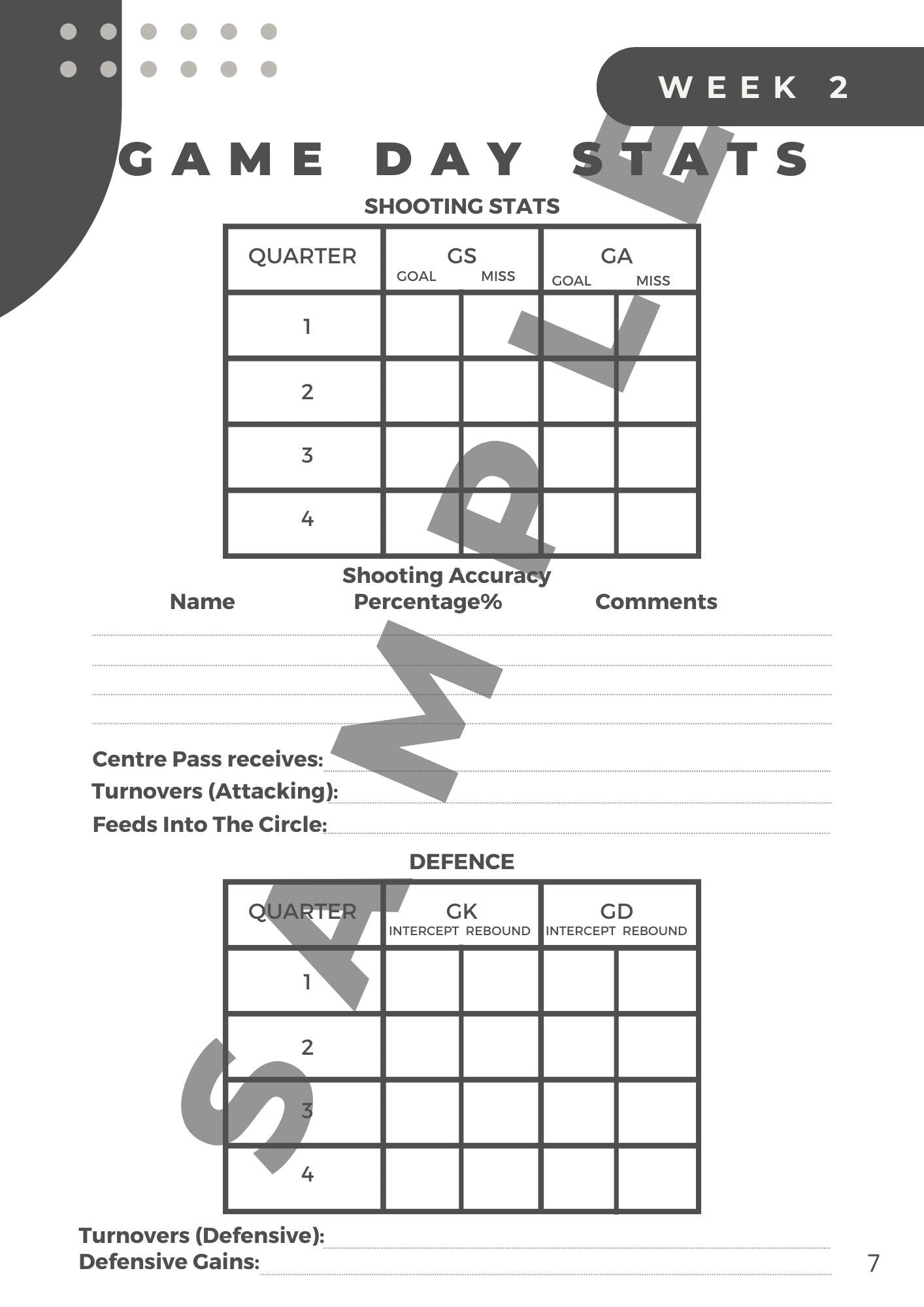 Netball Coaching Handbook - 20 Week season Planner - 132 Pages - White - Physical Copy