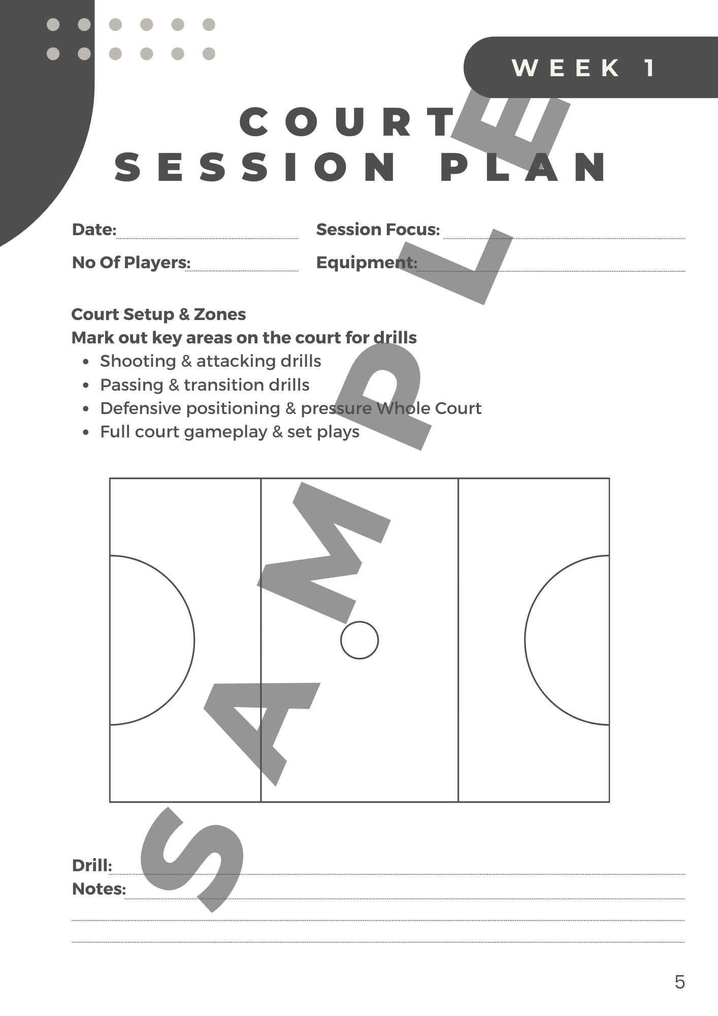 Netball Coaching Handbook - 20 Week season Planner - 132 Pages - White - Physical Copy