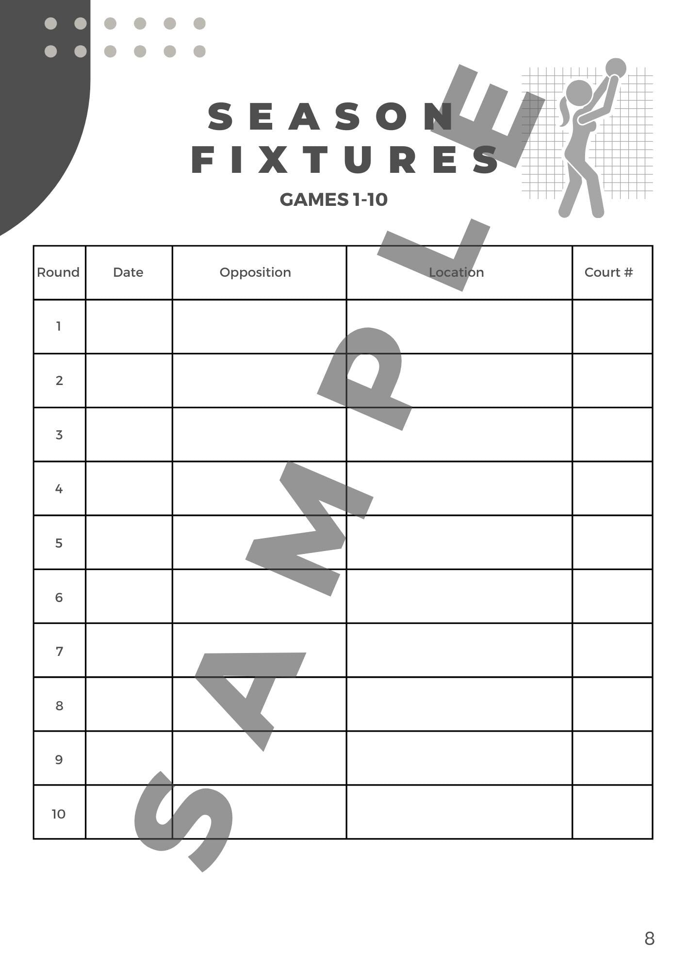 Netball Coaching Handbook - 20 Week season Planner - 132 Pages - White - Physical Copy