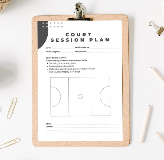 Netball Training Plan Template | Printable Training Worksheets! White Version - Print Friendly