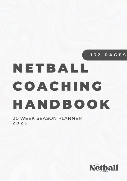 Netball Coaching Handbook - 20 Week season Planner - 132 Pages - White - Physical Copy