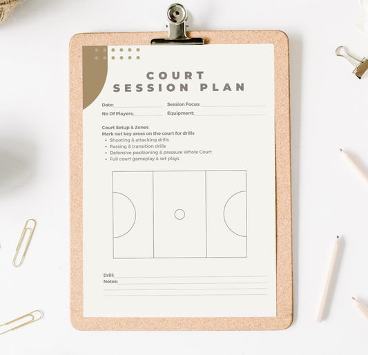 Netball Training Plan Template | Printable Training Worksheets! Beige Design