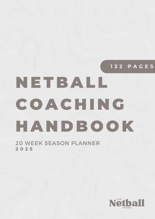Netball Coaching Handbook - 20 Week season Planner - 132 Pages - Black & White - Physical Copy