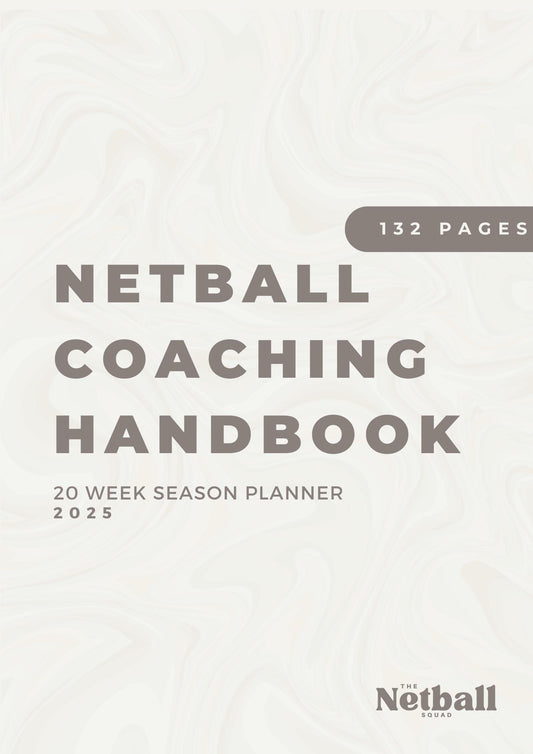 Netball Coaching Handbook - 20 Week season Planner - 132 Pages - Beige